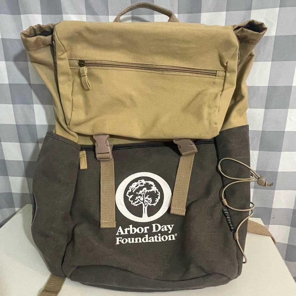 Leeds field & co vintage Cotton cinch top laptop backpack